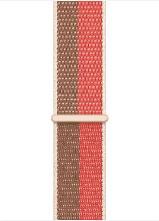 Řemínek Apple Watch 41mm pomelově růžový / žlutohnědý provlékací sportovní řemínek