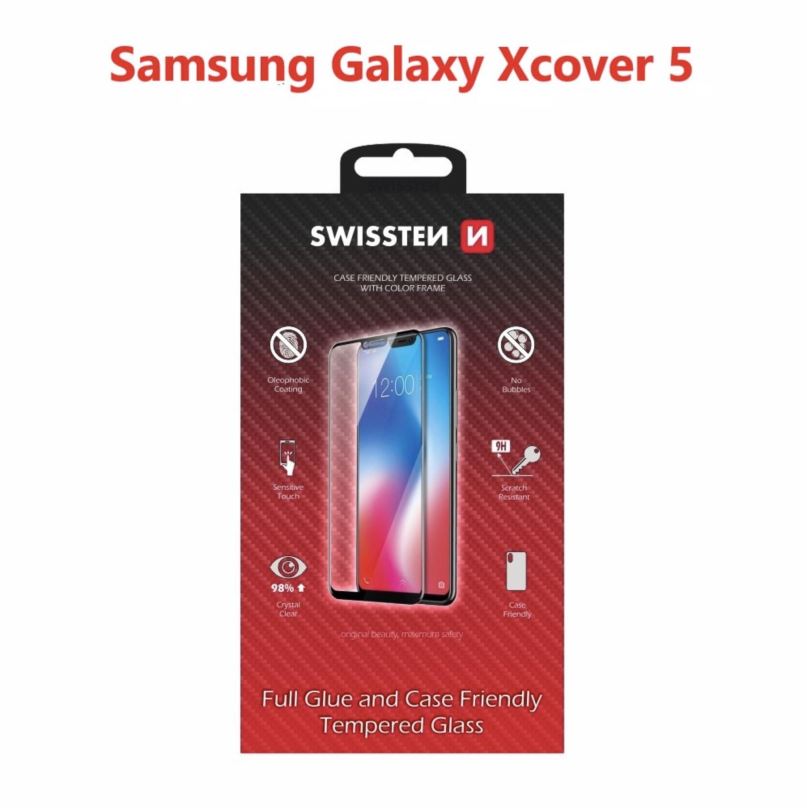 Ochranné sklo Swissten Case Friendly pro Samsung Galaxy XCover 5 černé