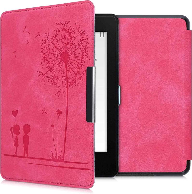 Pouzdro na čtečku knih KW Mobile - Dandelion Love Dark Pink - KW4897510 - Pouzdro pro Amazon Kindle Paperwhite 4 (2018) - r