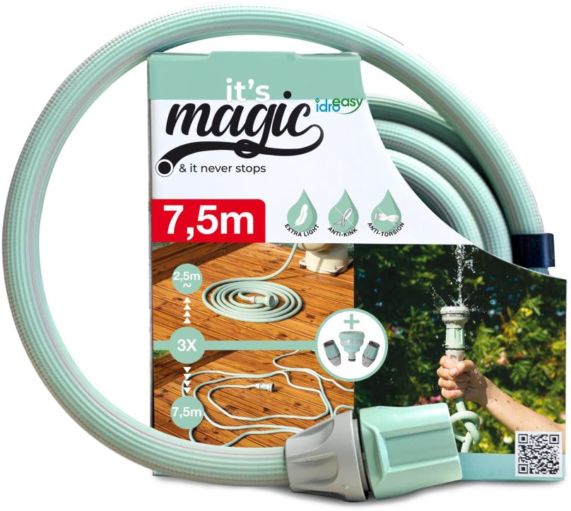 Zahradní hadice Idro Easy Magic Soft Smart 7,5m 1/2”