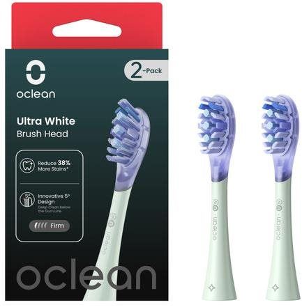 Náhradní hlavice k zubnímu kartáčku Oclean Ultra White UW01 2 ks, zelené