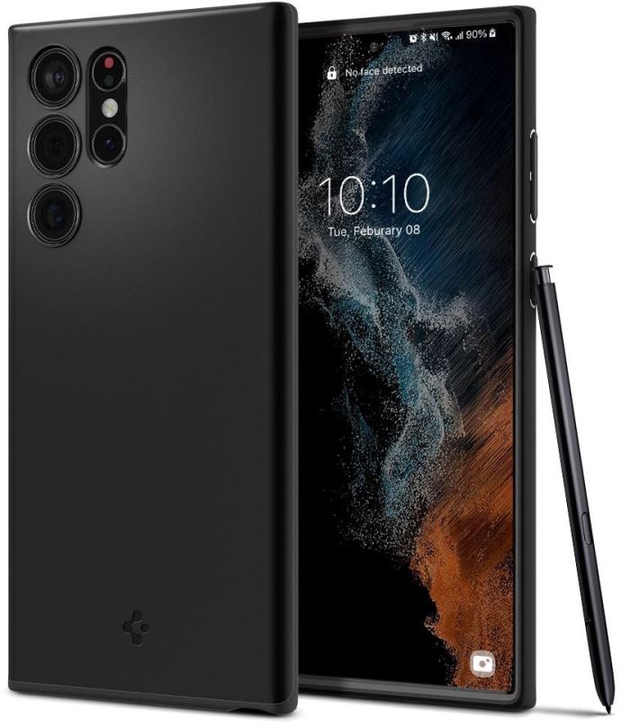 Kryt na mobil Spigen Thin Fit Black Samsung Galaxy S22 Ultra 5G