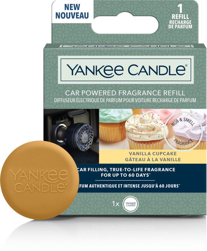 Vůně do auta YANKEE CANDLE Vanilla Cupcake Car Powered náhradní náplň 20 g