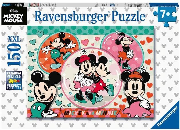 Puzzle Ravensburger puzzle 133253 Disney: Zamilovaný pár Mickey a Minnie 150 dílků