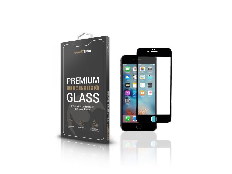 RhinoTech Tvrzené ochranné 3D sklo pro Apple iPhone 6 / 6S (Black)