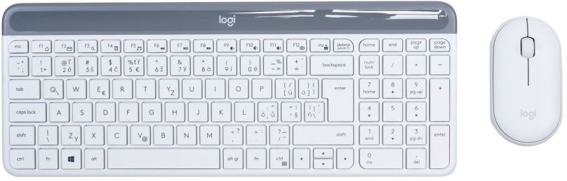 Set klávesnice a myši Logitech Slim Wireless Combo MK470, bílá - CZ/SK