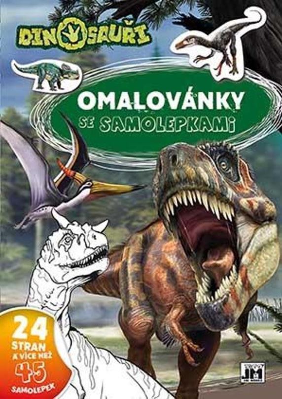 Omalovánky Omalovánky se samolepkami Dinosauři: 24 stran a více než 20 samolepek