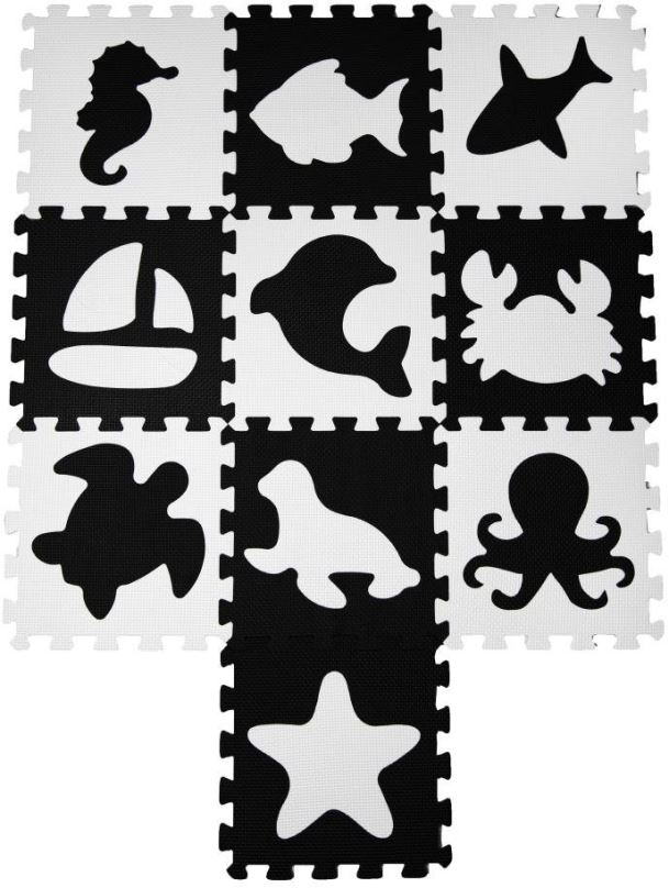 Pěnové puzzle EVA Puzzle podložka Ocean 32 x 32 x 1 cm (10 ks)