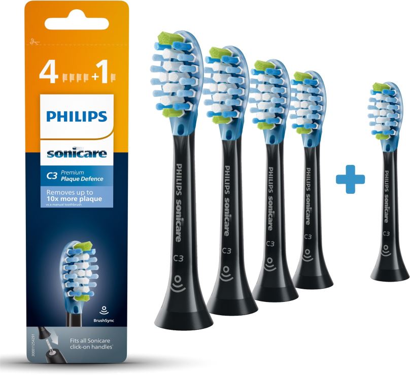 Náhradní hlavice k zubnímu kartáčku Philips Sonicare Premium Plaque Defense HX9045/33, 4+1 ks