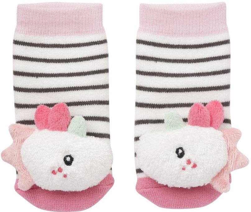 Chrastítko Baby Fehn Chrastící ponožky jednorožec Aiko & Yuki