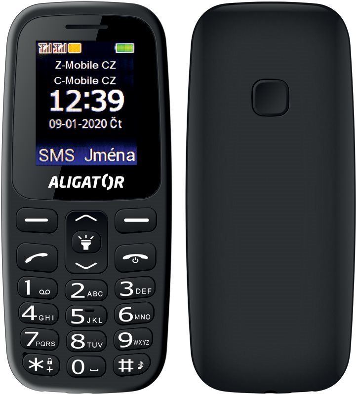 Mobilní telefon Aligator A220 Senior černá