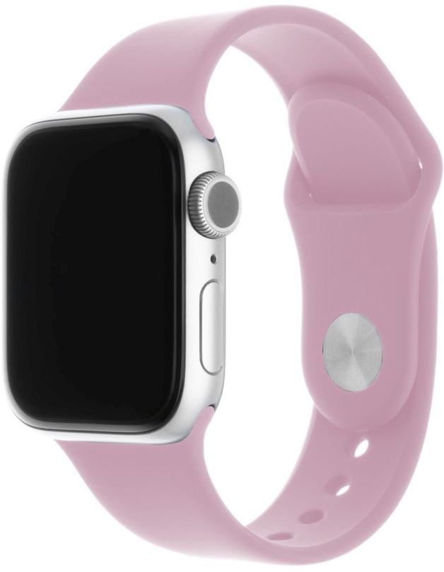 Řemínek FIXED Silicone Strap SET pro Apple Watch 38/40/41 mm světle růžový