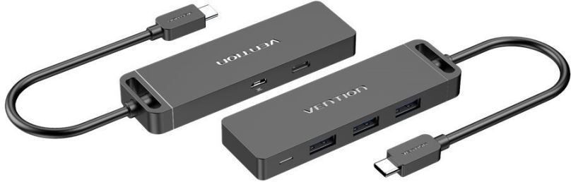 USB Hub Vention USB-C to 3x USB / USB-C 3.2 Gen1 / Micro USB-B HUB 0.15M Black ABS Type