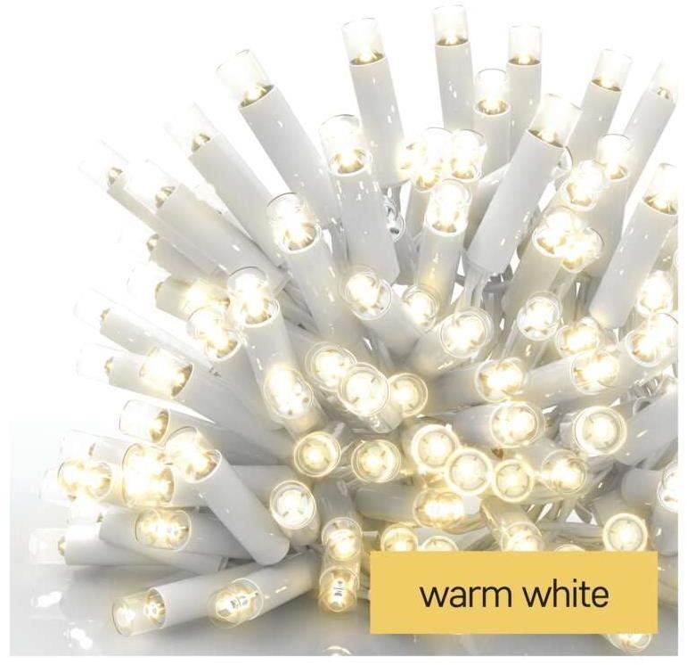Světelný řetěz EMOS Profi LED spojovací řetěz bílý, 10 m, venkovní i vnitřní, teplá bílá