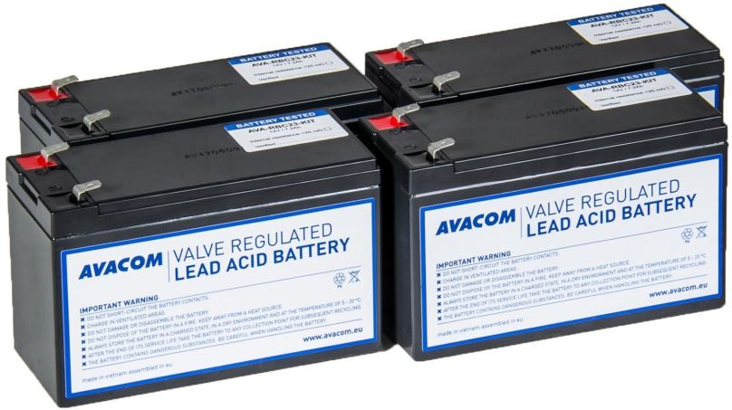 Baterie pro záložní zdroje Avacom bateriový kit pro renovaci RBC23 (4ks baterií)