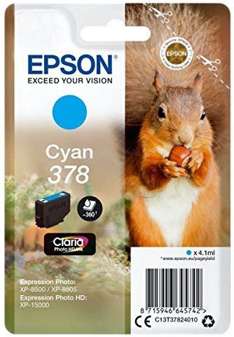Cartridge Epson T3782 č.378 azurová