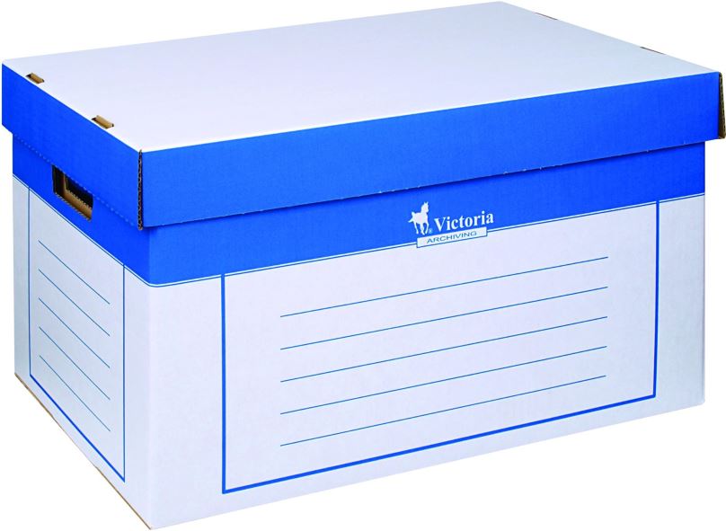 Archivační krabice VICTORIA 32 x 27 x 46 cm, modro-bílá - balení 2 ks