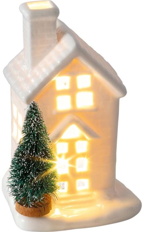 Vánoční dekorace RETLUX RXL 391 Porcelán domek LED 11,4cm