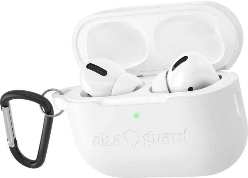 Pouzdro na sluchátka AlzaGuard Skinny Silicone Case pro Airpods Pro 2022 bílé