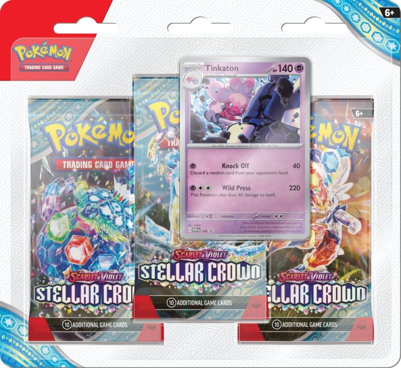 Pokémon TCG: SV07 Stellar Crown - 3 Blister Booster