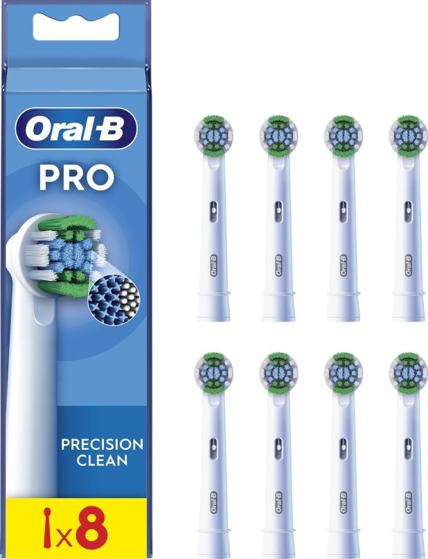 Náhradní hlavice k zubnímu kartáčku Oral-B Pro Precision Clean Kartáčkové Hlavy, 8 ks