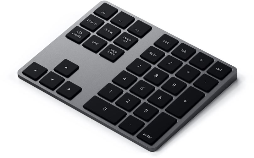 Numerická klávesnice Satechi Aluminum Bluetooth Extended Keypad - Space Grey
