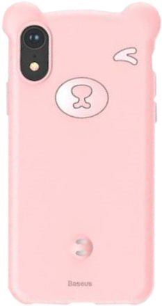 Kryt na mobil Baseus Bear Silicone Case pro iPhone Xr 6.1" Pink