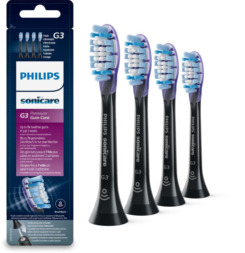 Náhradní hlavice k zubnímu kartáčku Philips Sonicare G3 Premium Gum Care HX9054/33 4ks