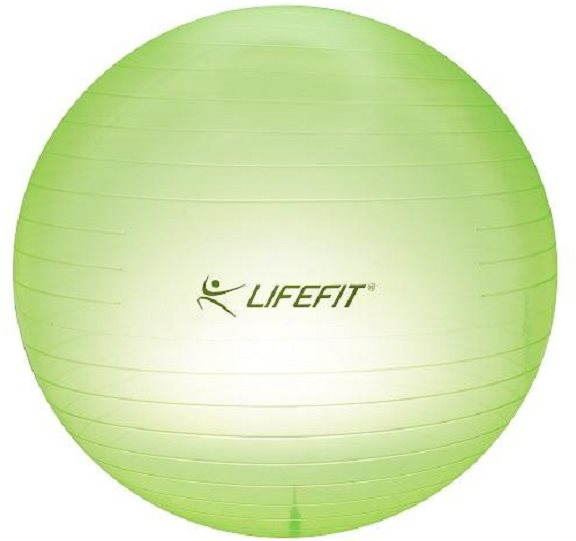 Gymnastický míč LifeFit Transparent 65 cm, sv. zelený