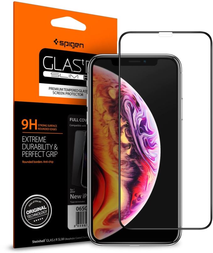 Ochranné sklo Spigen Glass FC HD Black iPhone 11 Pro/XS/X