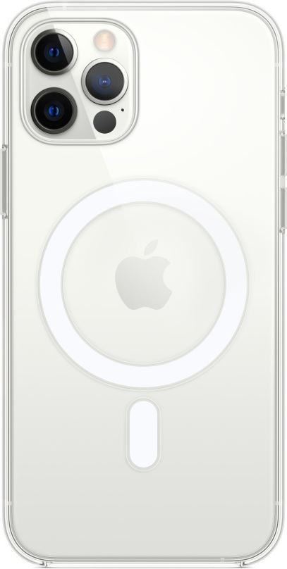 Kryt na mobil Apple iPhone 12 a 12 Pro Silikonový kryt s MagSafe průhledný