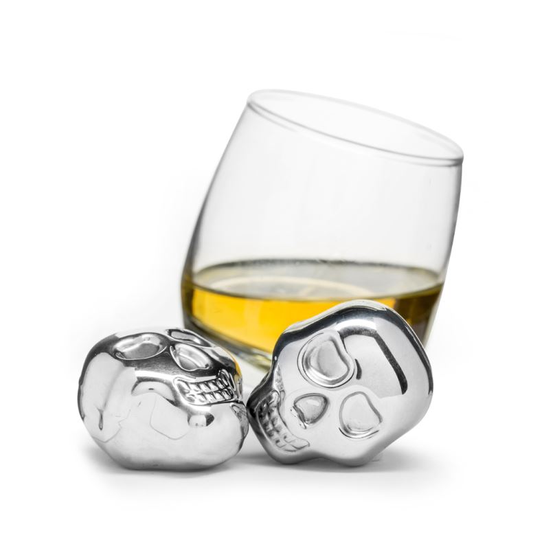 SAGAFORM Chladící nerezové lebky Whiskey Skulls 5017624, 2ks