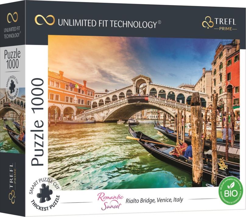 Puzzle Trefl Puzzle UFT Cityscape: Most Rialto, Benátky, Itálie 1000 dílků