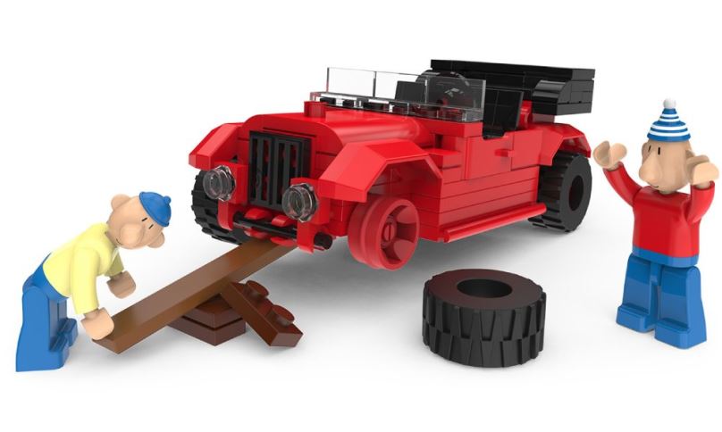 SLUBAN stavebnice Pat & Mat Serie In the Car, 117 dílků (kompatibilní s LEGO)