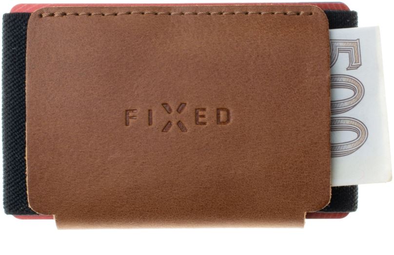 Peněženka FIXED Tiny Wallet z pravé hovězí kůže hnědá