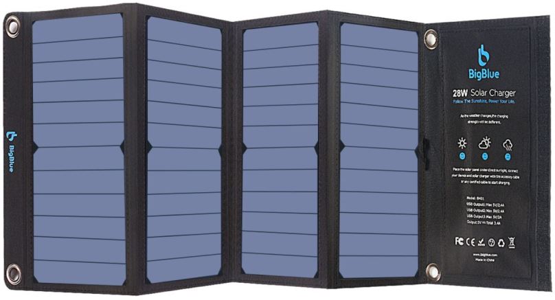 Solární panel BigBlue B401D 3 USB Port 28W Solar Charger