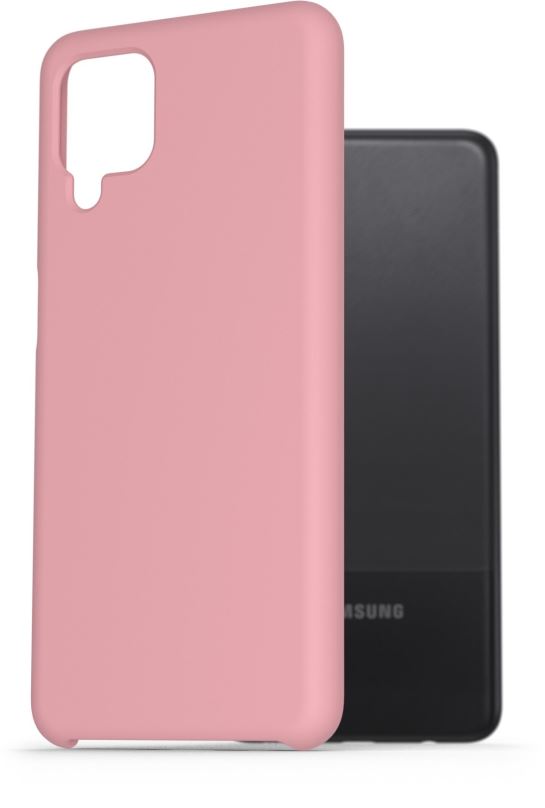 Kryt na mobil AlzaGuard Premium Liquid Silicone Case pro Samsung Galaxy A12 růžové