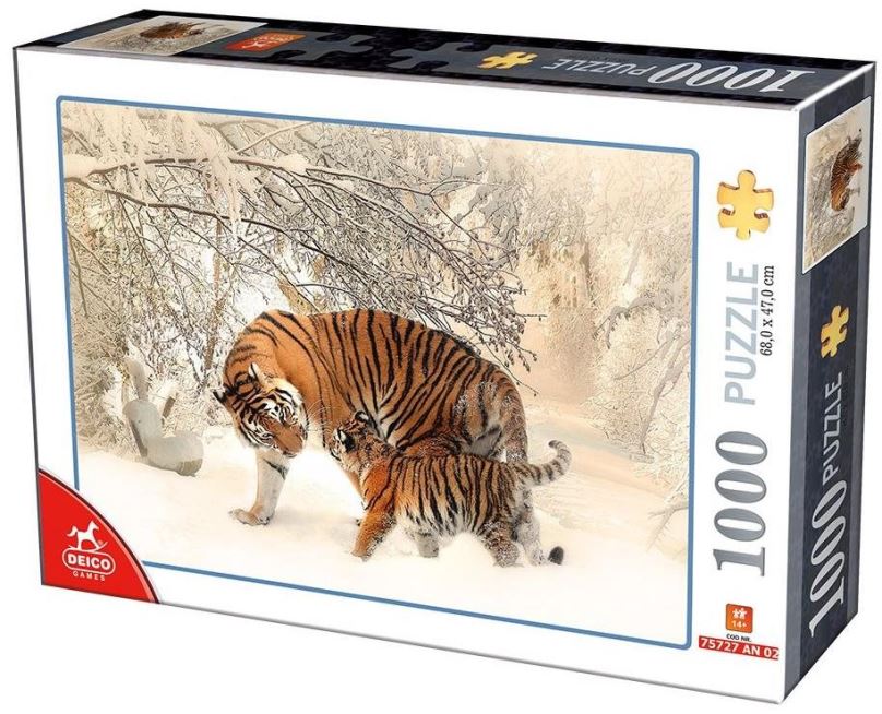 Puzzle Deico Puzzle Tygr s mládětem 1000 dílků