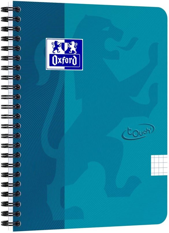 Zápisník OXFORD Nordic Touch A5+, 70 listů, čtverečkovaný, modrý