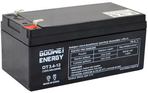 Baterie pro záložní zdroje GOOWEI ENERGY Bezúdržbový olověný akumulátor OT3.4-12, 12V, 3.4Ah