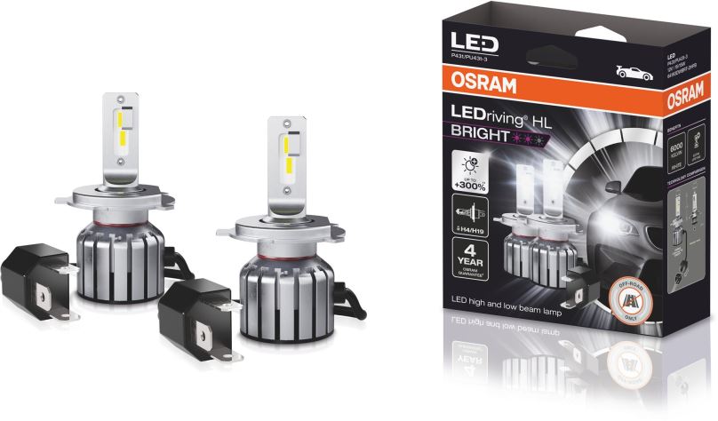 LED autožárovka OSRAM LEDriving HL BRIGHT +300% "H4/H19" 12V