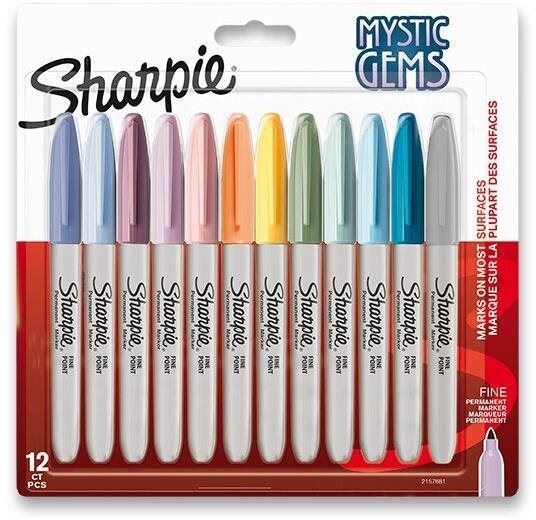 Popisovače SHARPIE Fine, 12 pastelových barev