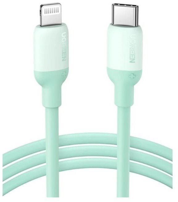 Datový kabel Ugreen USB-C to Lightning Silicone Cable 1m (Green)
