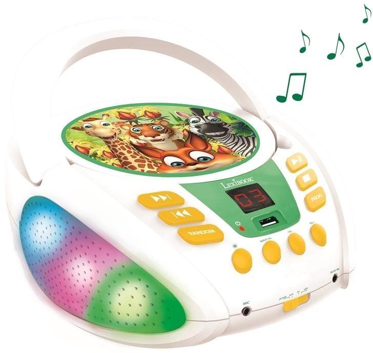 Hudební hračka Lexibook Animals Bluetooth CD přehrávač se světly a USB