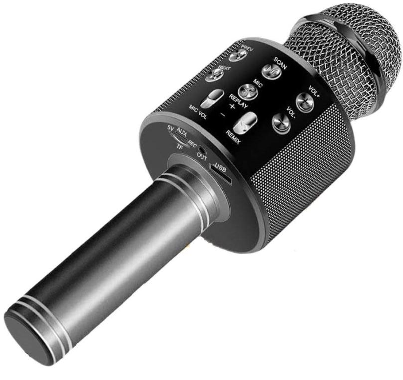 Mikrofon MG Bluetooth Karaoke mikrofon s reproduktorem, černý