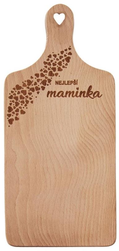 Prkénko ORION Prkénko rukojeť dřevo MAMINKA 30x14 cm
