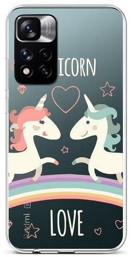 Kryt na mobil TopQ Xiaomi Redmi Note 11 Pro silikon Unicorn Love 68053
