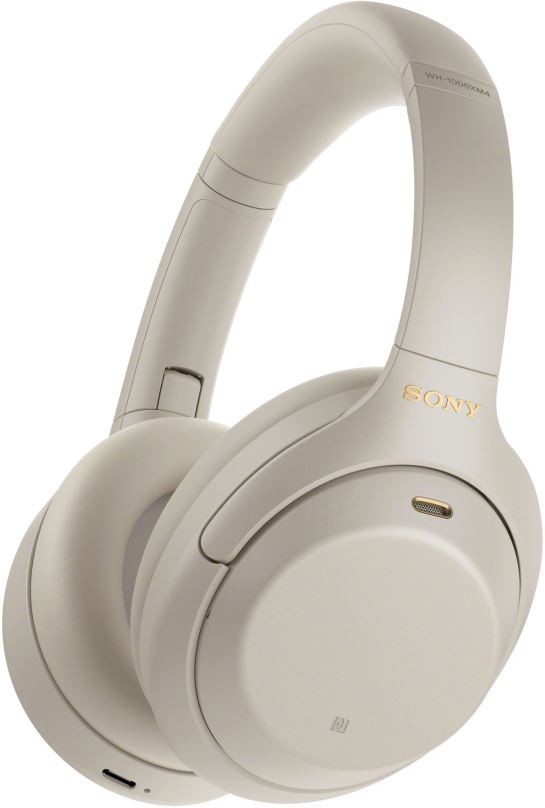 Bezdrátová sluchátka Sony Hi-Res WH-1000XM4, stříbrno-šedá