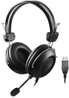 Herní sluchátka A4tech HU-35 USB černá