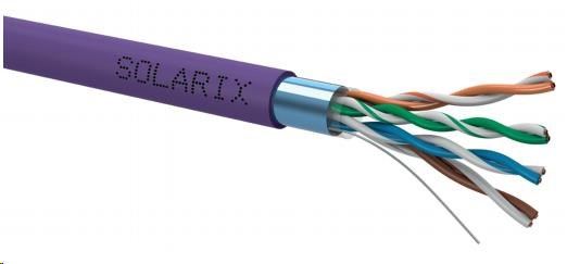 Instalační kabel Solarix FTP, Cat5E, drát, LSOH (SXKD-5E-FTP-LSOH), metráž 1m